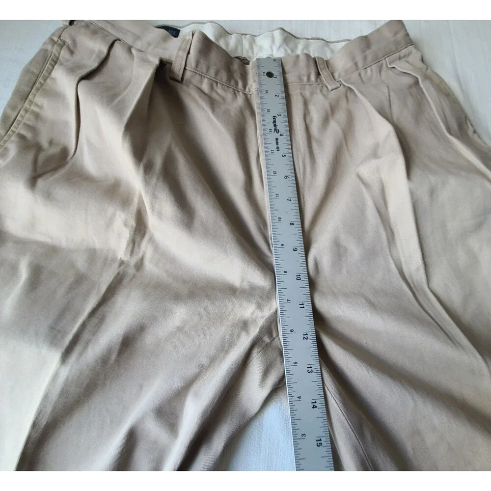 Polo Ralph Lauren Pants Men's 34X30 Beige Chino Classic Pleated Khaki